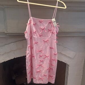 Maeve Pink Bow-Embellished Dress